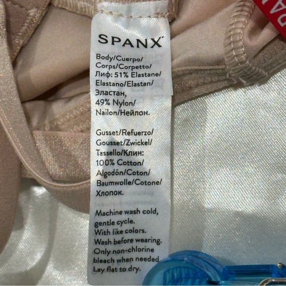Spanx Suit Your Fancy Bodysuit Strapless Cupped Brief Convertible Tan Small - Picture 11 of 15